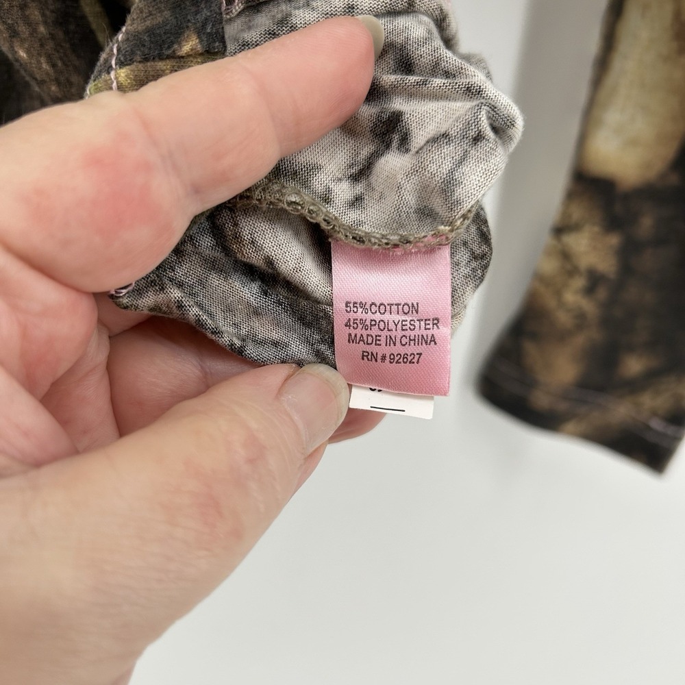 Master‎ Sportsman Camo Henley Womens Medium Long Sleeve Shirt Hunting - Picture 5 of 8